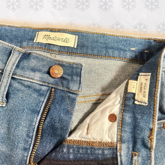 NWOT Madewell ‘9” High-Rise Skinny Jeans’ in “Pearson Wash” Size 26 - Picture 6 of 16